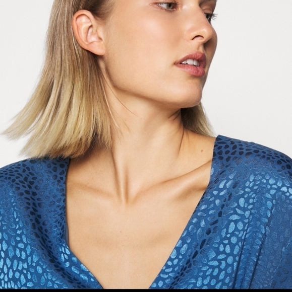 Nwt Rebecca Minkoff XS Mary Cadet Blue Wrap Dress - Picture 2 of 12